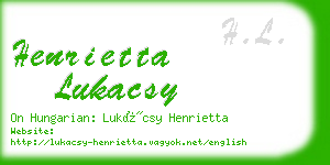 henrietta lukacsy business card